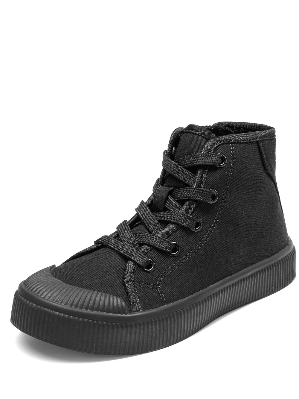 NWT Dream Pairs Kids High-Top Canvas Sneaker - Black, Size 12